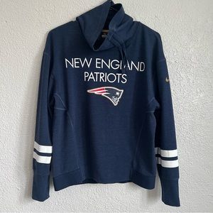 Nike New England Patriots Cowl Neck Sweatshirt Pullover Womens Small S Blue